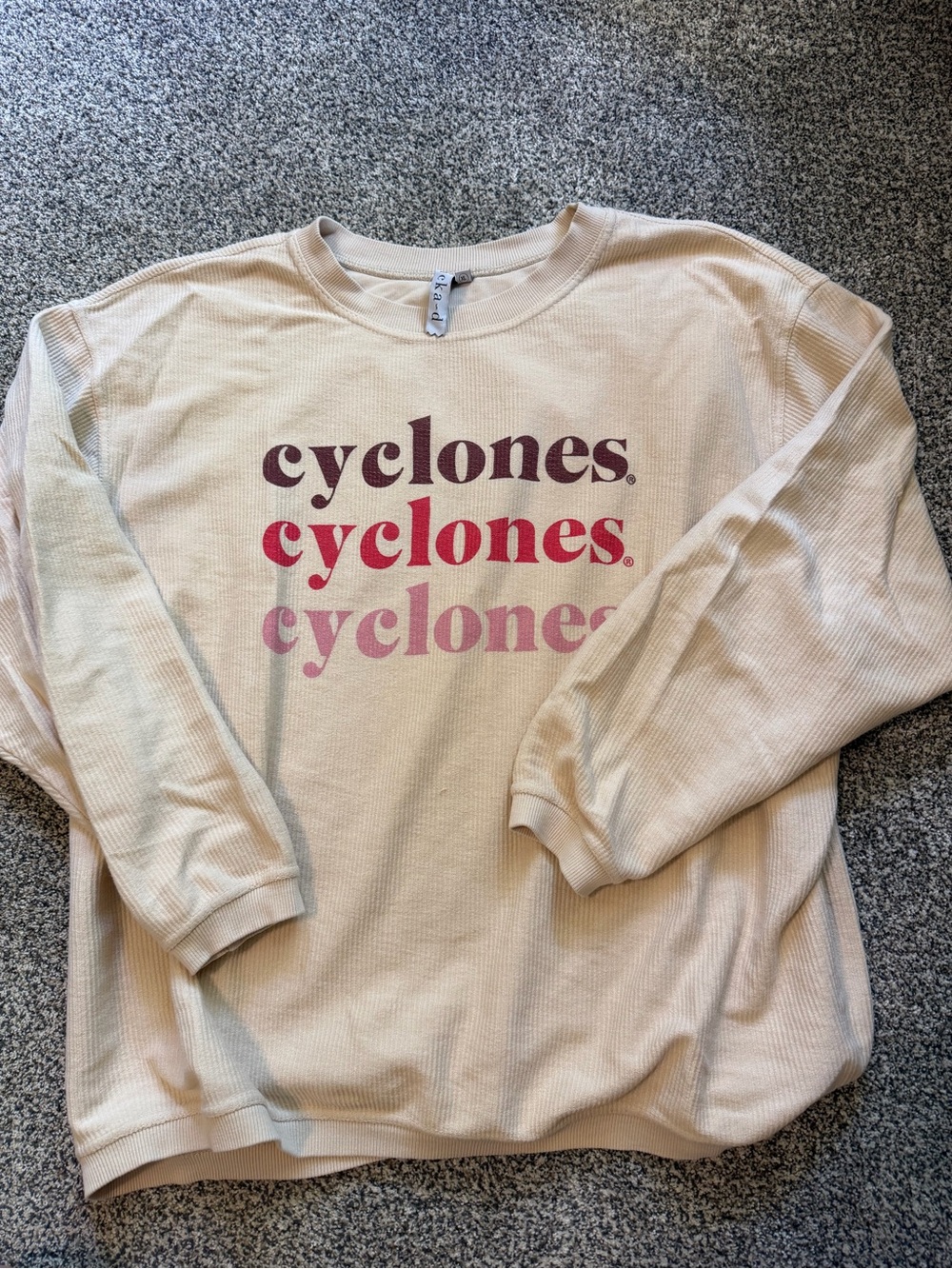 Cyclones Graphic Crewneck Sweater in Cream